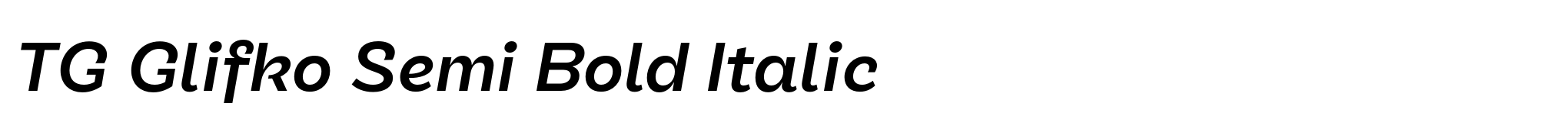 TG Glifko Semi Bold Italic image